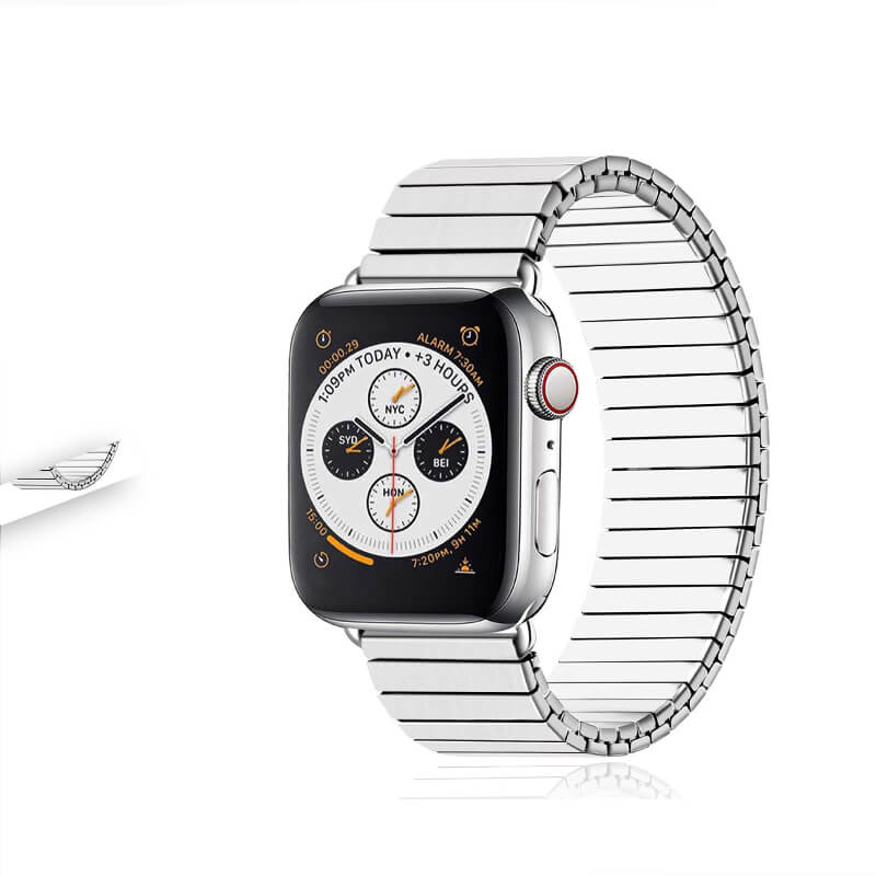 Correas de reloj Apple Watch Elastic Band, Luxury Metal Stretch Loop Link Men Women Bracelet Strap, iWatch Series 5 4 3, 38mm/40mm 42mm/44mm Watchband Unisex