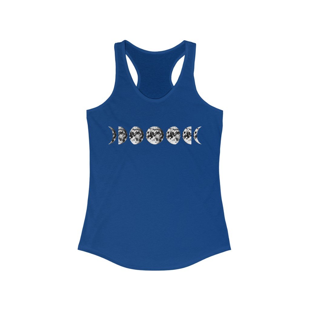 Tank Top Solid Royal / XS Moon Phases Tank Top - Moon Tank Top - Moon Phases Tank Top