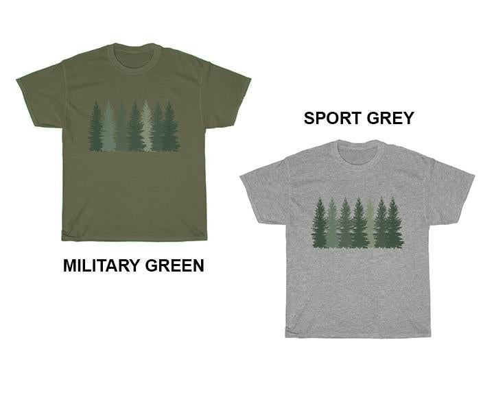 T-Shirt Trees t shirt, Men's T-shirt, Nature shirt, Hiking shirt, Graphic Tees, Forest Tshirt - Made in Usa