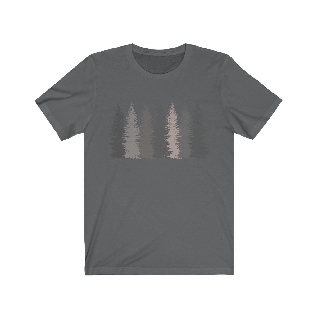 T-Shirt Asphalt / S Trees t shirt | Men's T-shirt | Nature shirt | Hiking shirt | Graphic Tees | Forest Tshirt