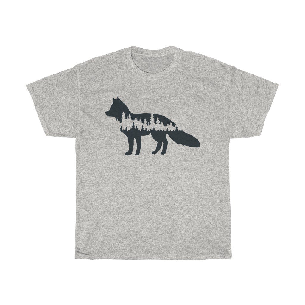 T-Shirt Ash / S Wolf Shadow shirt design, simple plain design animal prints, cute tee for men & women, unisex tee-shirts, plus size shirts