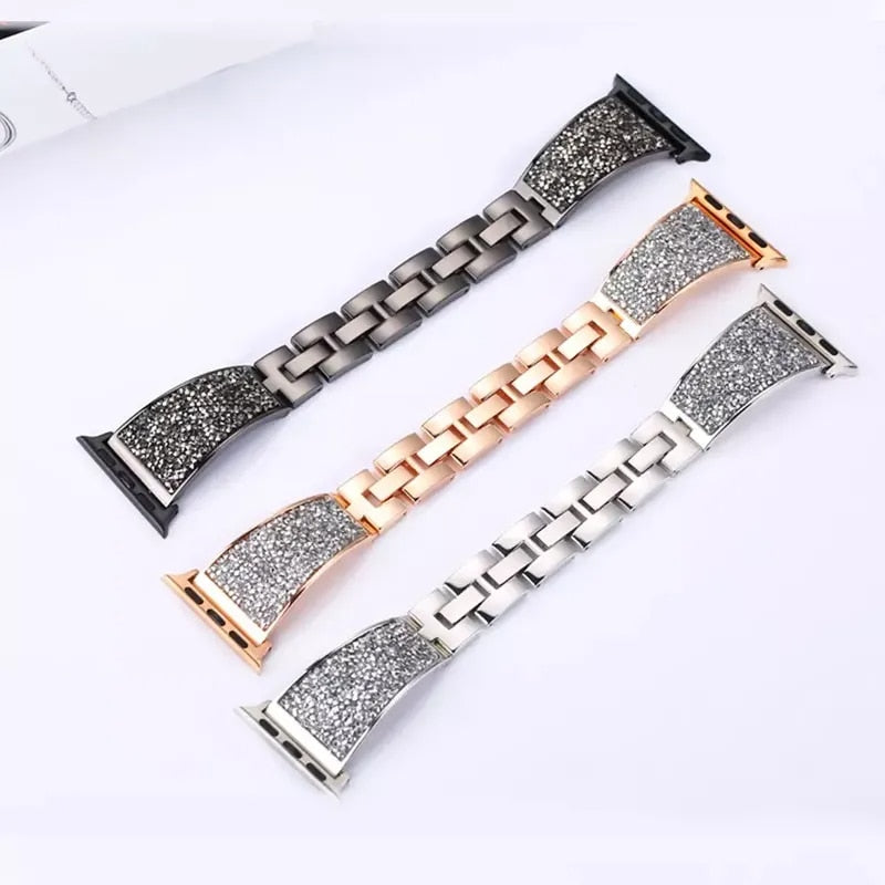 Luxury Diamond Strap For Apple Watch Series 7 6 5 4 Crystal Bracelet