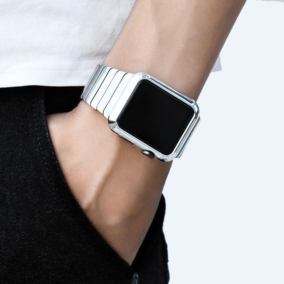 Apple Apple Watch Band 6 5 4 Luxury Steel Minimal Band with Butterfly Buckle
