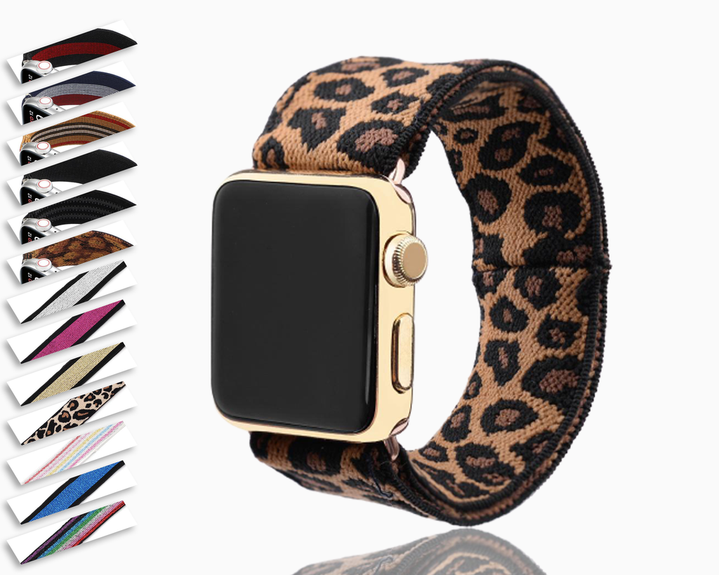 Apple watch band Beautiful Stretchy Nylon Strap For Apple watch band bracelet iwatch Series 5 4 3 38/40mm or 42/44mm Comfortable Elastic watch band for Apple watch  - USA Fast Shipping