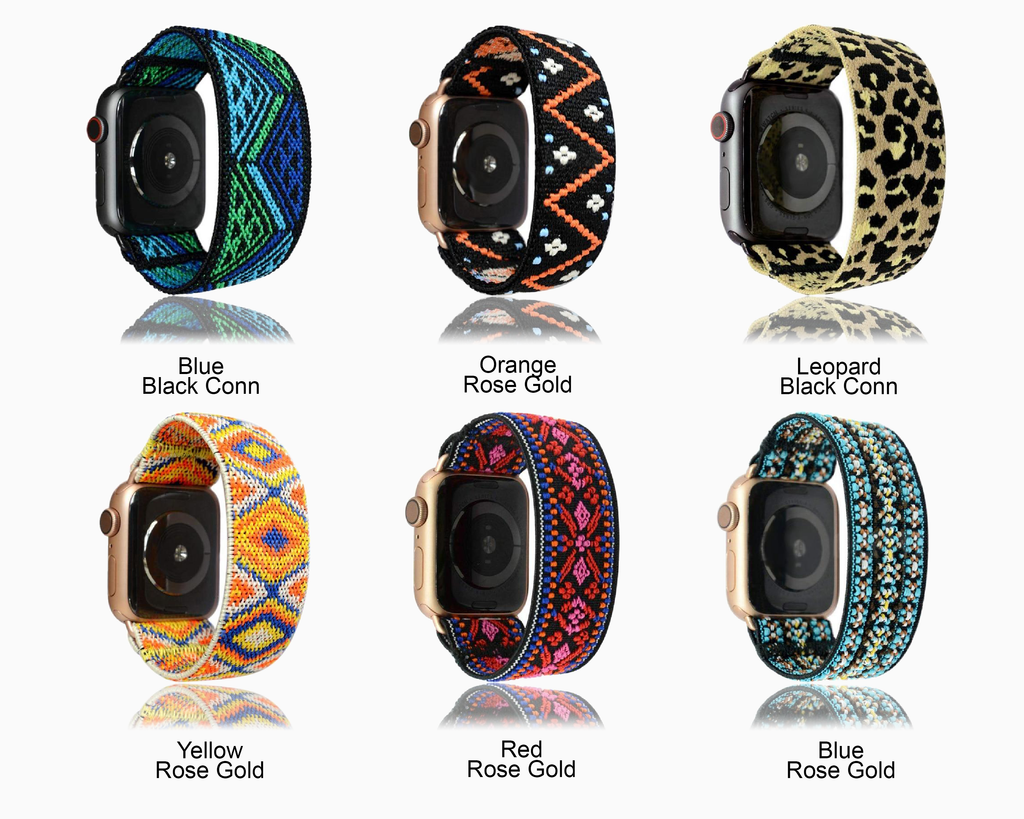 Watchbands Copy of Colorful rainbow geometric aztec designer pattern thin loop apple watch band straps 38 40 42 44 mm series 5 4 3 2 1