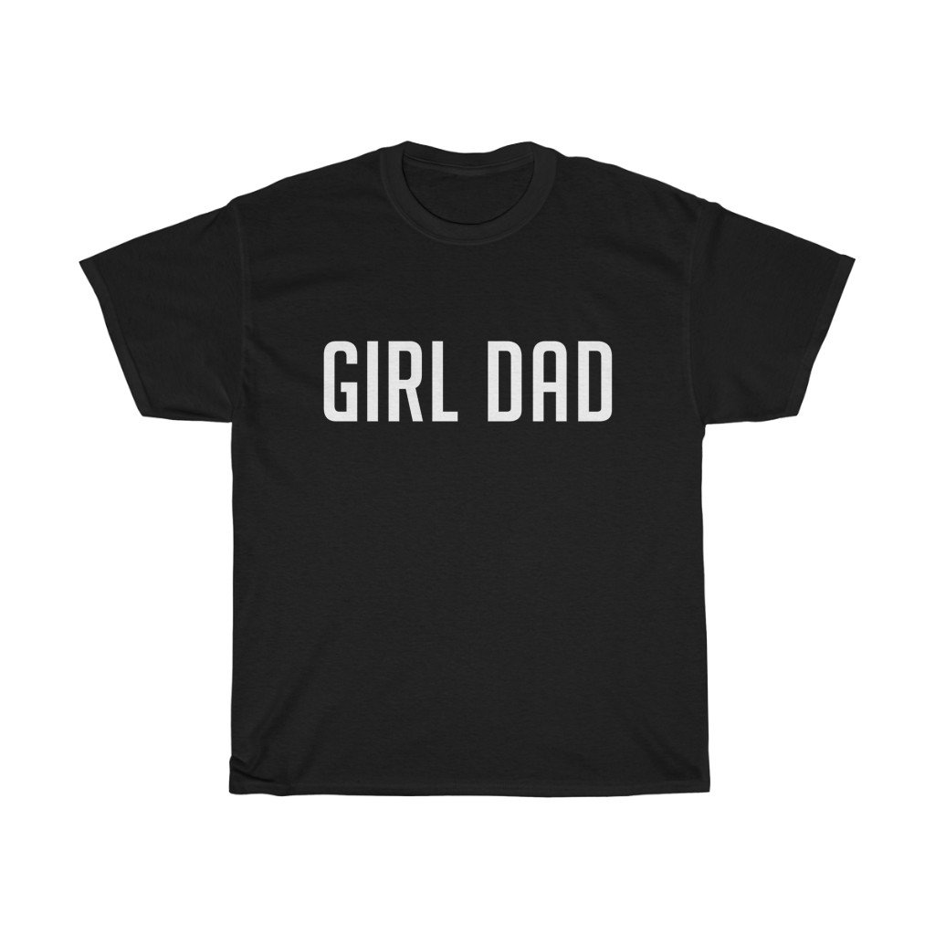 T-Shirt Black / S Girl Dad men tshirt tops, short sleeve cotton man t-shirt, small - large plus size