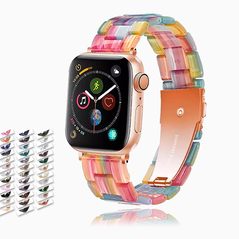 Watchbands Apple Watch Band Series 6 5 4 Colorful Ceramic Accessories Wristband for Men Women Durable Resin Strap iWatch 38mm/40mm 42mm/44mm Watchband