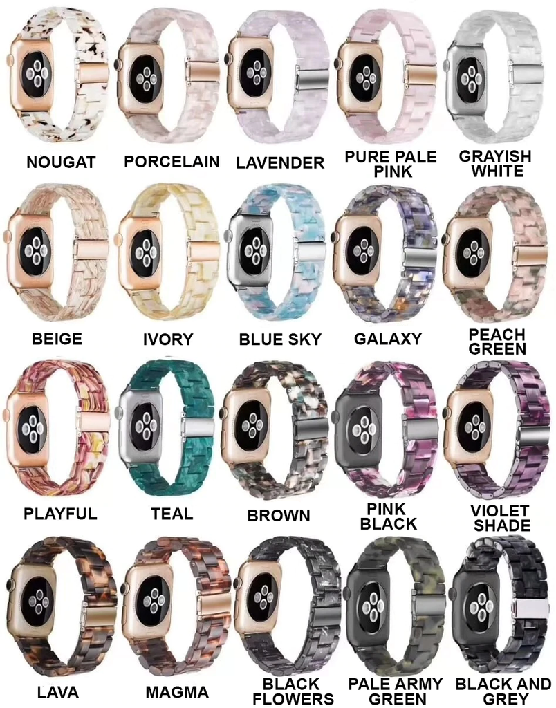 Watchbands Copy of Quality Resin Strap Imitation Ceramic Accessories watchband bracelet for apple watch series 6 5 4 Men Women Unisex iWatch 38mm/40mm 42mm/44mm