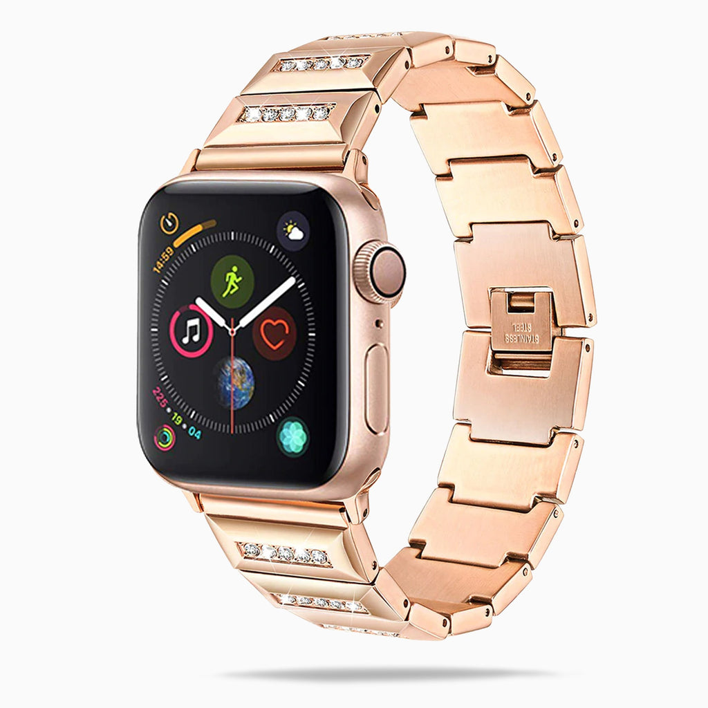 Home Diamond Strap Apple Watch 6 5 4 Quality Steel Watchband Link Bracelet