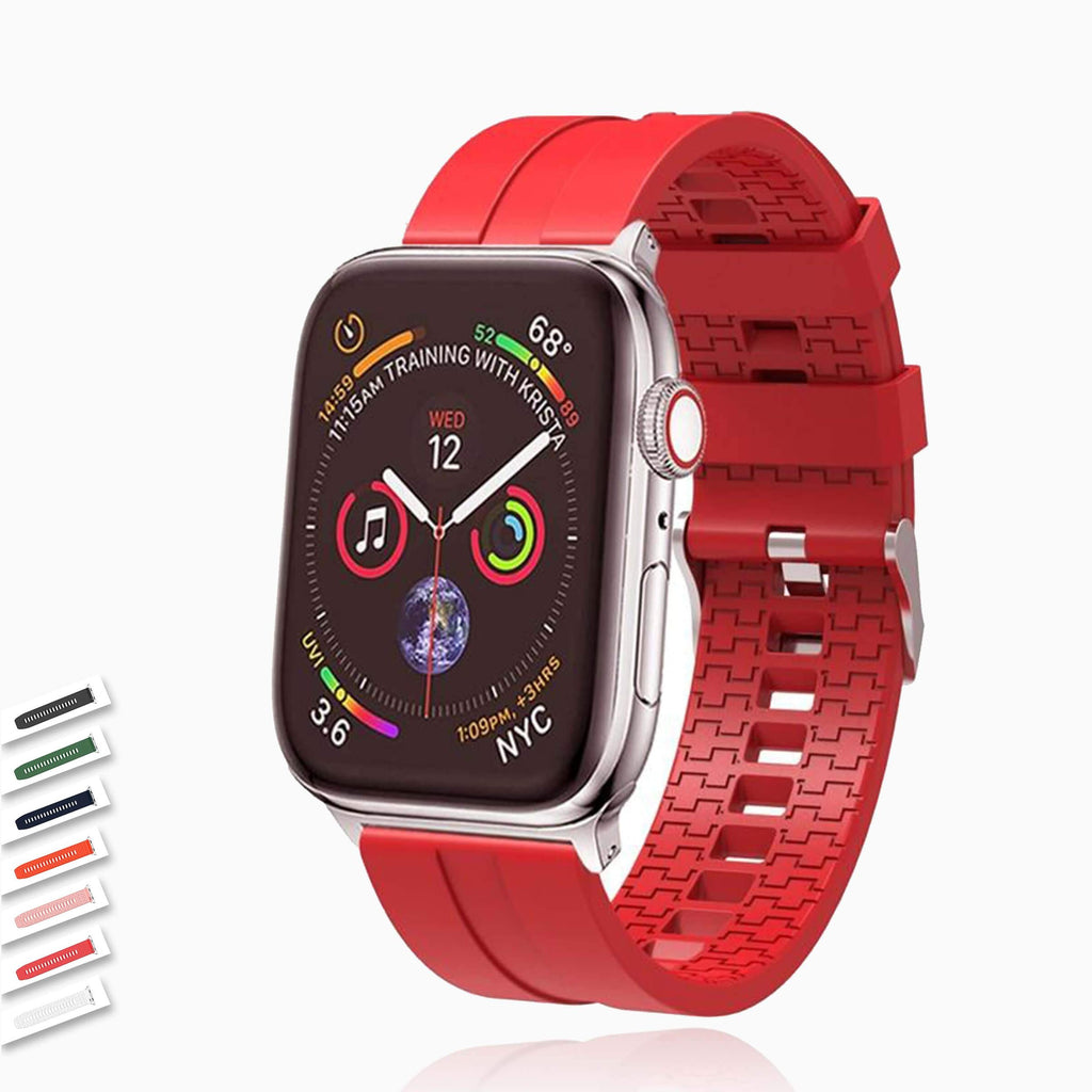 Watchbands Sport Silicone Strap Metal Connector, Apple Watch Band 6 5 4 Watchband
