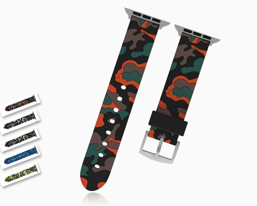 Watchbands Camouflage strap for Apple watch band 44 mm 40mm iWatch 42mm 38mm Silicone sport bracelet watchband for Apple watch 5 4 3 2 44mm|Watchbands|