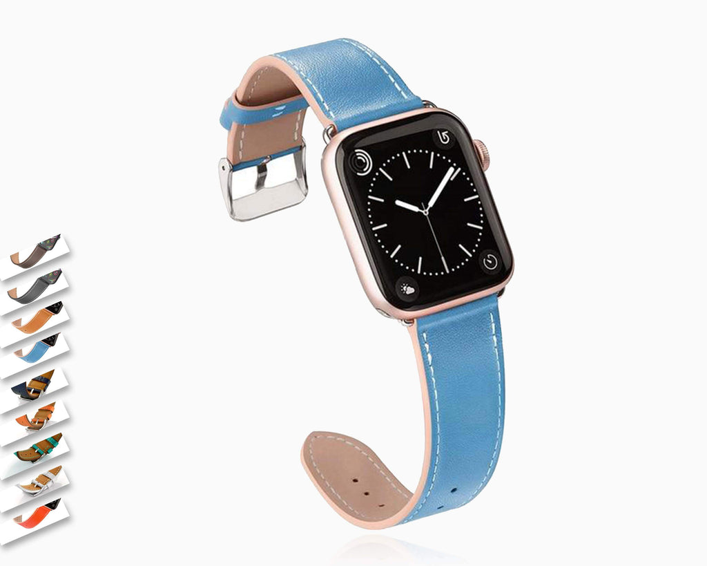 Watchbands Apple Watch Band, Classic Leather Strap for iWatch 38mm 40mm 42mm 44mm Single tourband Quality Textured Bracelet Series 5 4 3 2 1 Watchbands