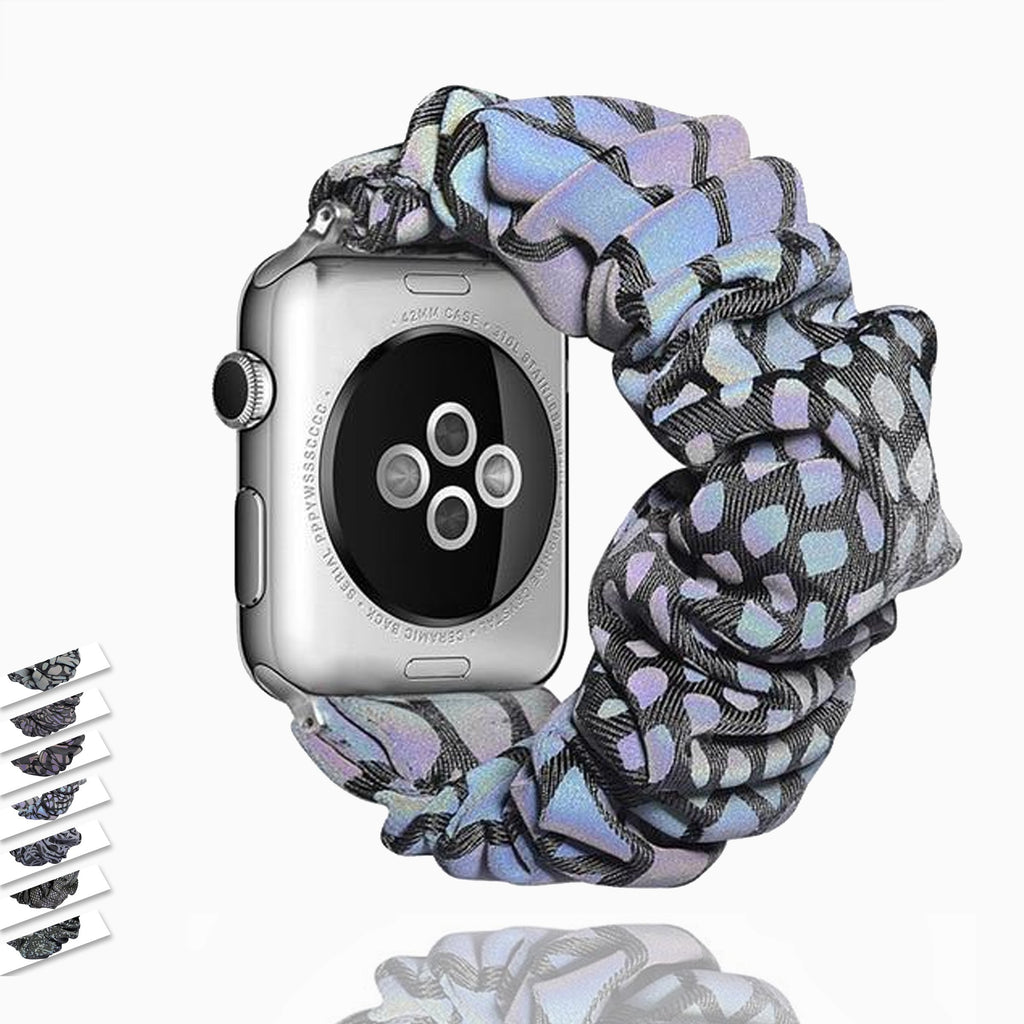 Watchbands Luminous Scrunchie Elastic Watch Band for Apple Watch 6 5 4 Band 38mm/40mm sport strap 42mm/44mm Series 5 4 3 2 1 Bracelet Fabric|Watchbands|