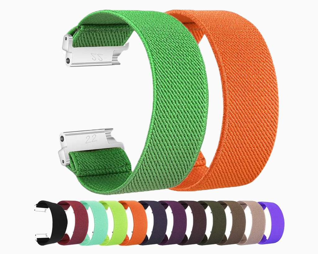 Watchbands Fitbit Versa/2/Lite 23mm Bracelet Nylon Watch Strap, New Elastic Loop Wristband Sport for Men Women Large Wrist Lg Xl band Watchband Unisex