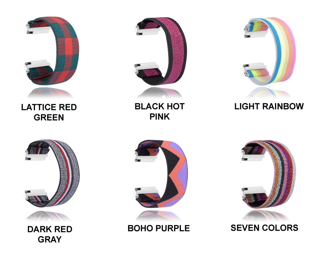 Fitbit Versa 2 Lite 23mm Bracelet Nylon Watch Strap New Elastic Loop Wristband Sport for Men Women Large Wrist Lg Xl band Watchband Unisex