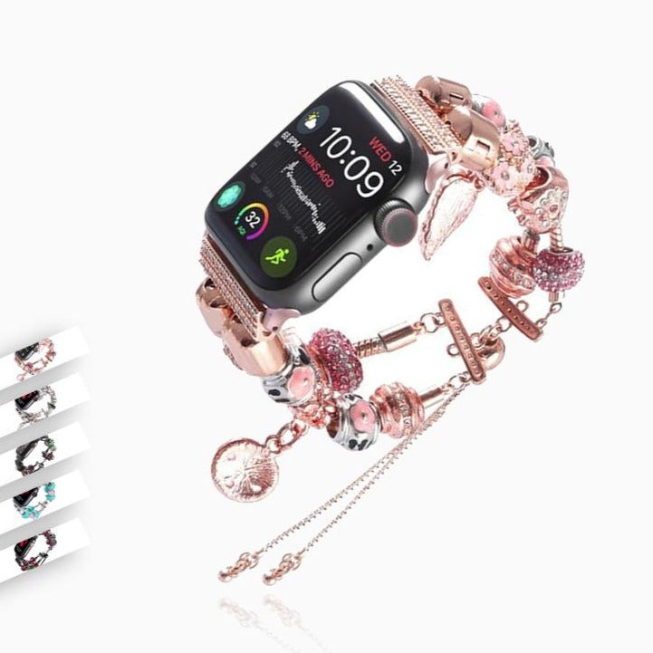 Watchbands DIY Manual Strap For Apple watch Band 40mm 44mm 42mm 38mm Women Charm bracelet for iWatch series 5 4 3 2 band 38 40 42 44 mm|Watchbands