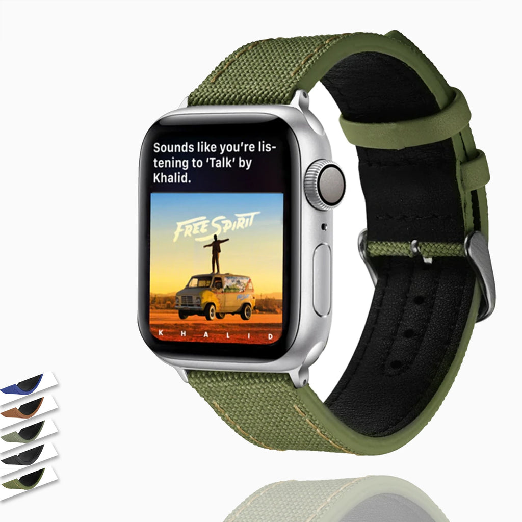 Watchbands Canvas Leather Strap, Apple Watch Series 6 5 4 Band Watchbands Unisex
