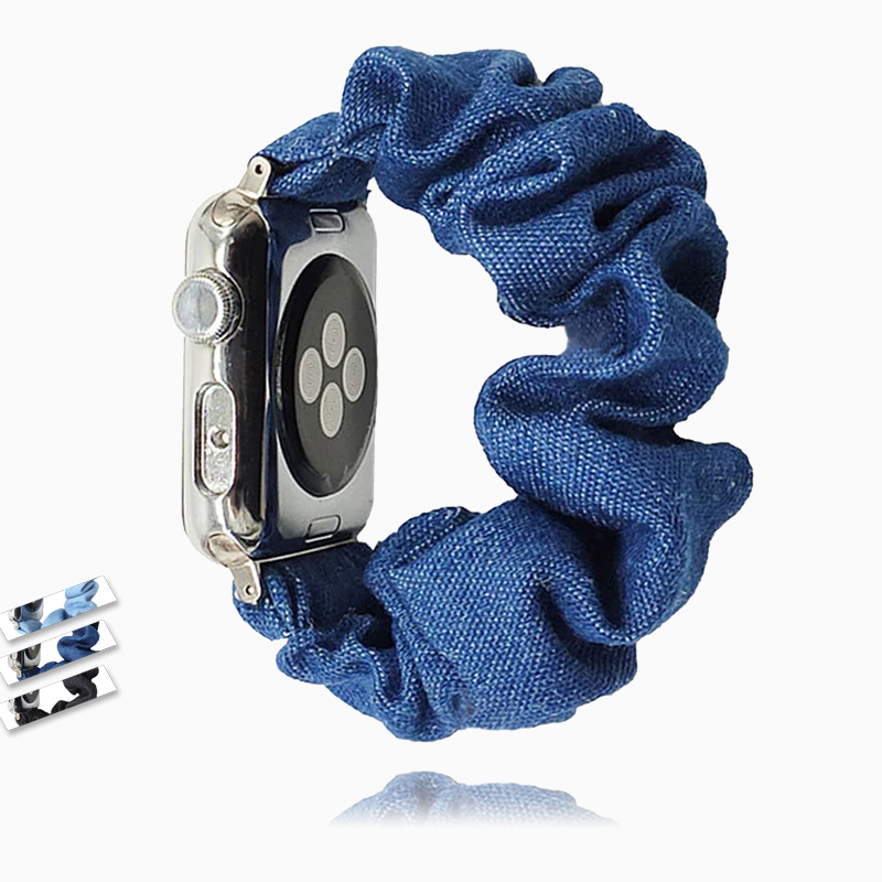 Watchbands Apple Watch Band 38/40mm 42/44mm For iWatch Series 5 4 3 Classic Scrunchies High Quality Elastic Denim Bracelet Wristwatch Strap Watchband