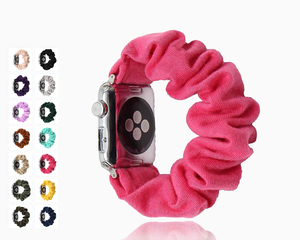Watchbands Ladies Scrunchies Elastic Strap for Apple Watch Band Series 6 5 4 3 2 1 iWatch 38/40mm 42/44mm  bracelet Women belt Multi Colors Accessories