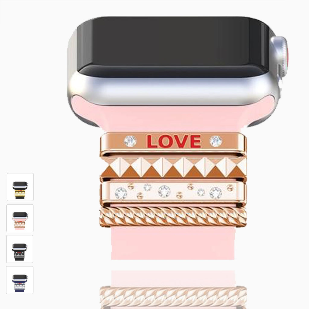 Watchbands Decorative Ornament Steel LOVE Design for Apple Watch Original Straps
