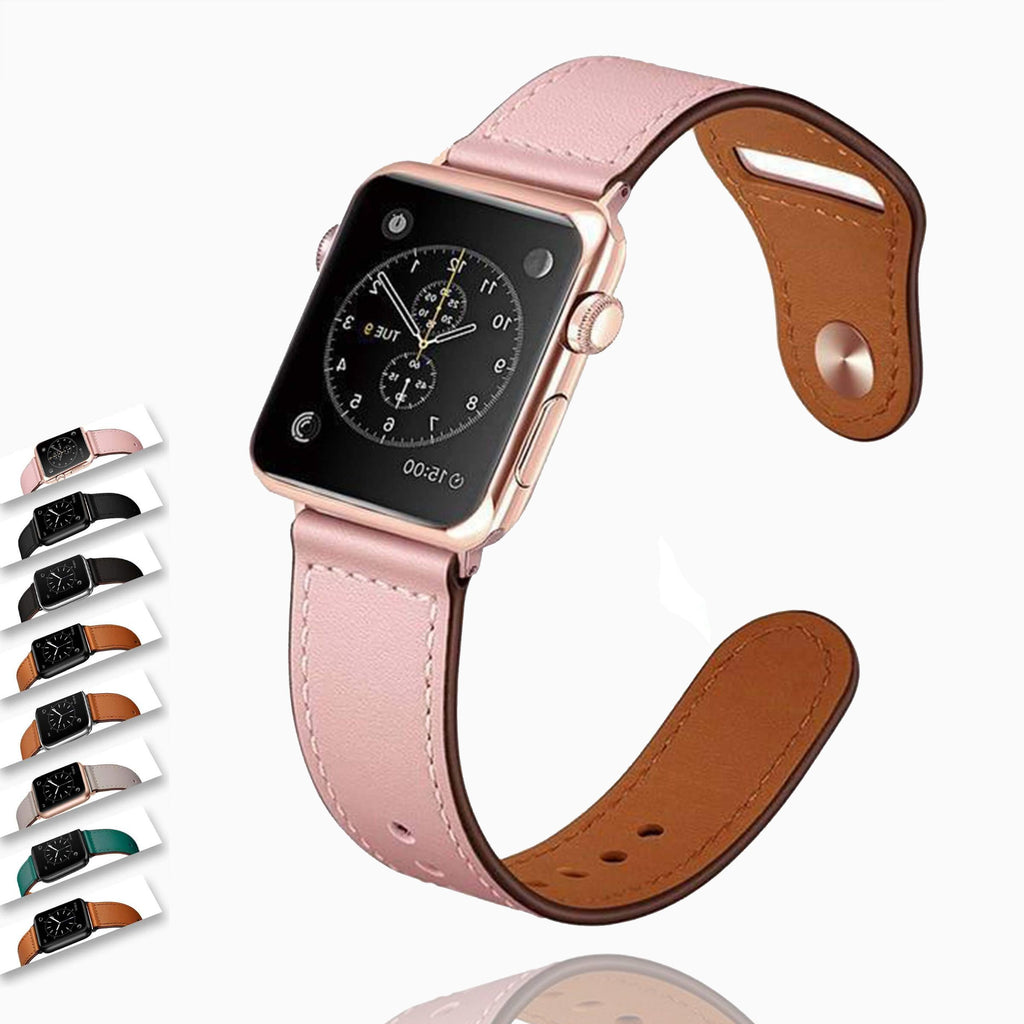 Watchbands Quality Leather Strap, Apple Watch Band iWatch Series 6 5 4 Watchbands