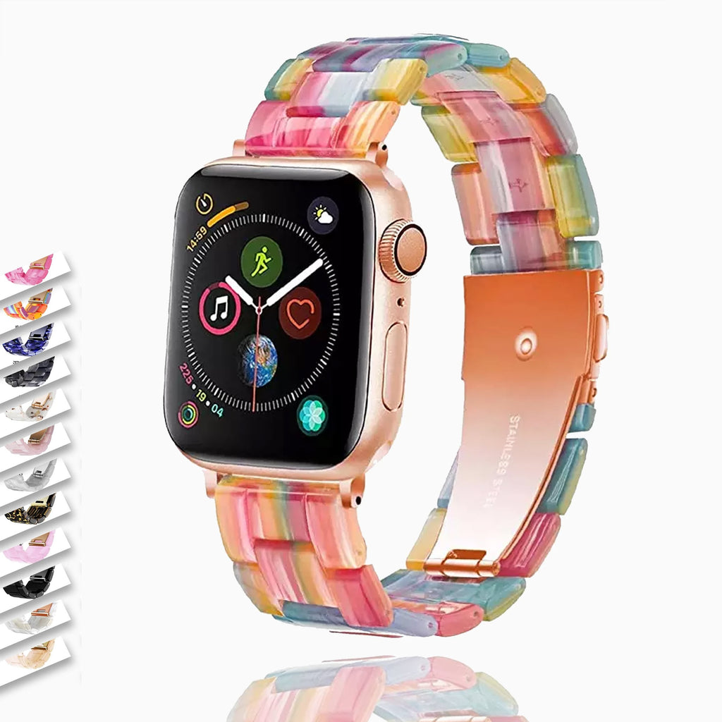 Watchbands Apple Watch Band Series 6 5 4 Colorful Ceramic Watchband Durable Resin
