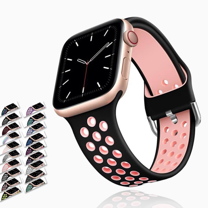 Watchbands Apple Watch Sport Band Series 6 5, Breathable Soft Silicone Strap iWatch 38mm 40mm 42mm 44mm Men Women Waterproof Wristband |Watchbands|