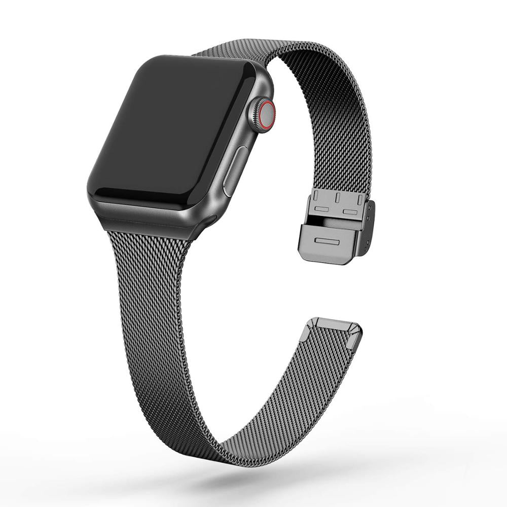 Milanese strap For Apple Watch band 44mm 40mm iWatch band 38mm 42mm Silm watchband bracelet Apple watch series 3 4 5 SE 6 strap