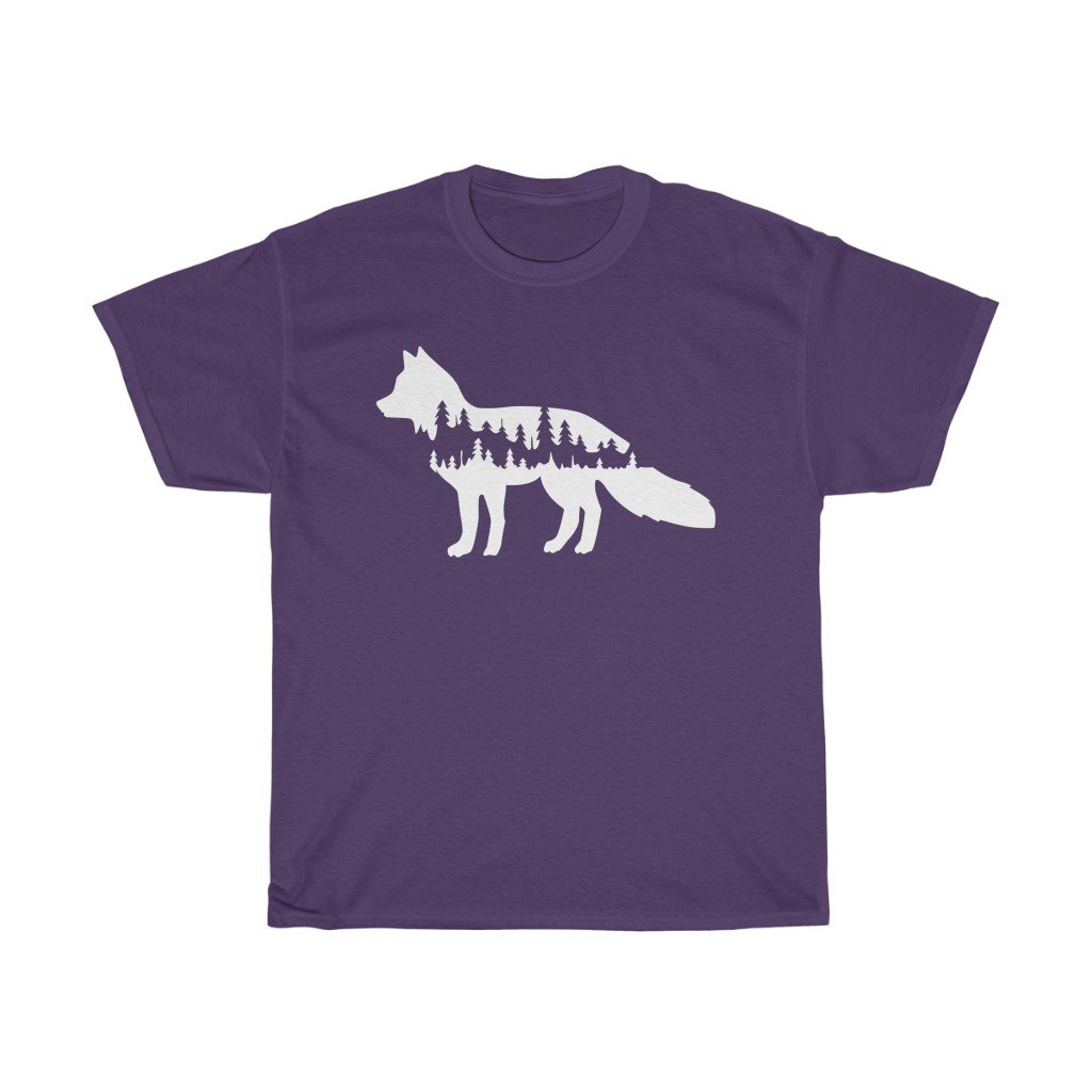 T-Shirt Purple / S Wolf Shadow shirt design, simple plain design animal prints, cute tee for men & women, unisex tee-shirts, plus size shirts