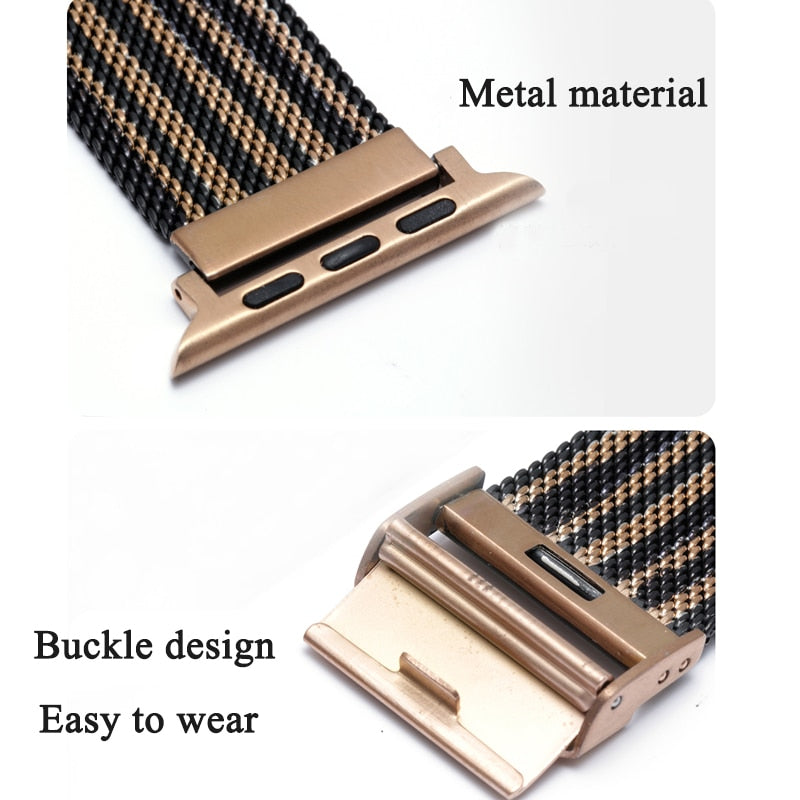 Compatible with Apple Watch Band 7 41mm 45mm Metal Strap for iwatch se –  www.