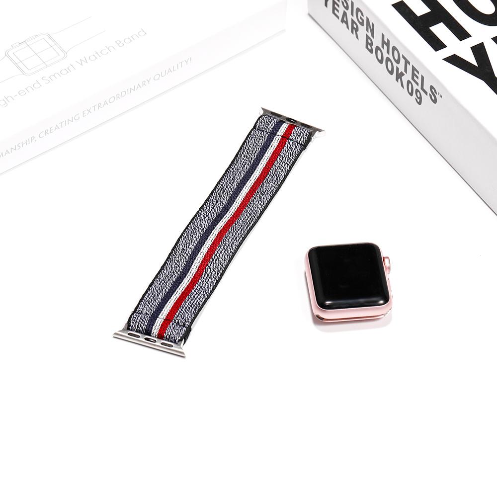 Watchbands Navy blue retro Denim red blue white colors stretch replacement band unisex