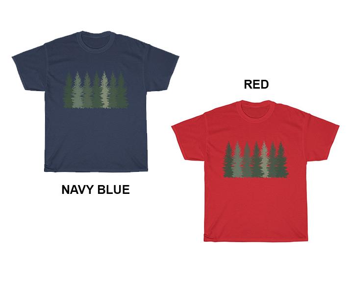 T-Shirt Trees t shirt, Men's T-shirt, Nature shirt, Hiking shirt, Graphic Tees, Forest Tshirt - Made in Usa