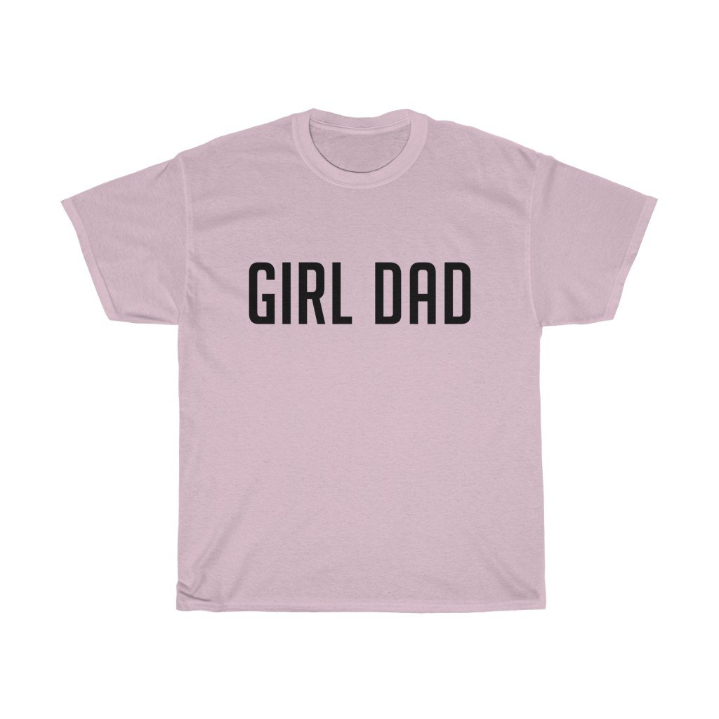 T-Shirt Light Pink / S Girl Dad men tshirt tops, short sleeve cotton man t-shirt, small - large plus size