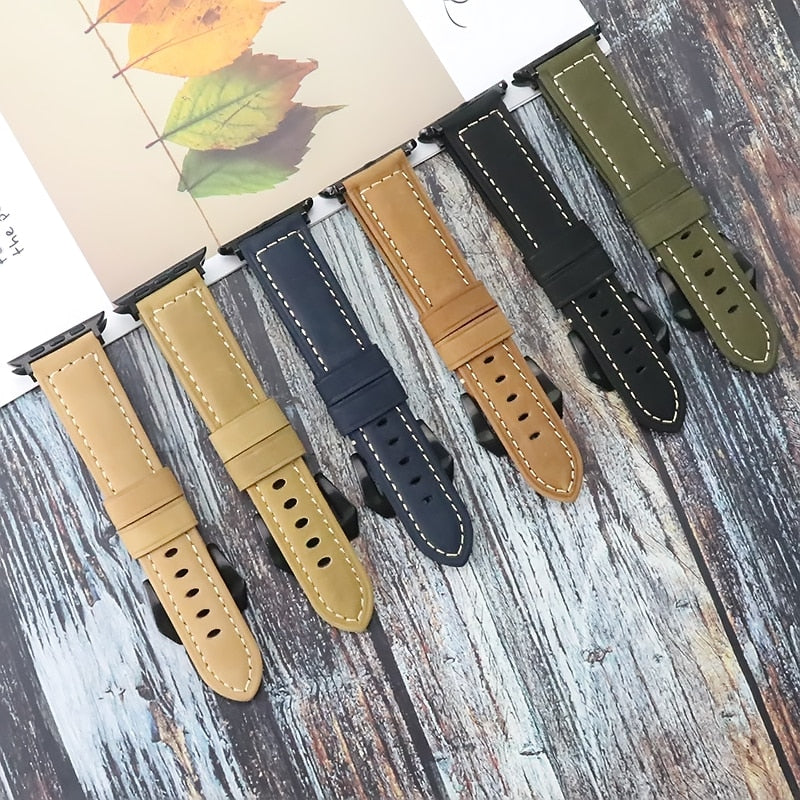 Wristband Belt Retro Premium Leather Watchband Bracelet Series 7 6 5 4