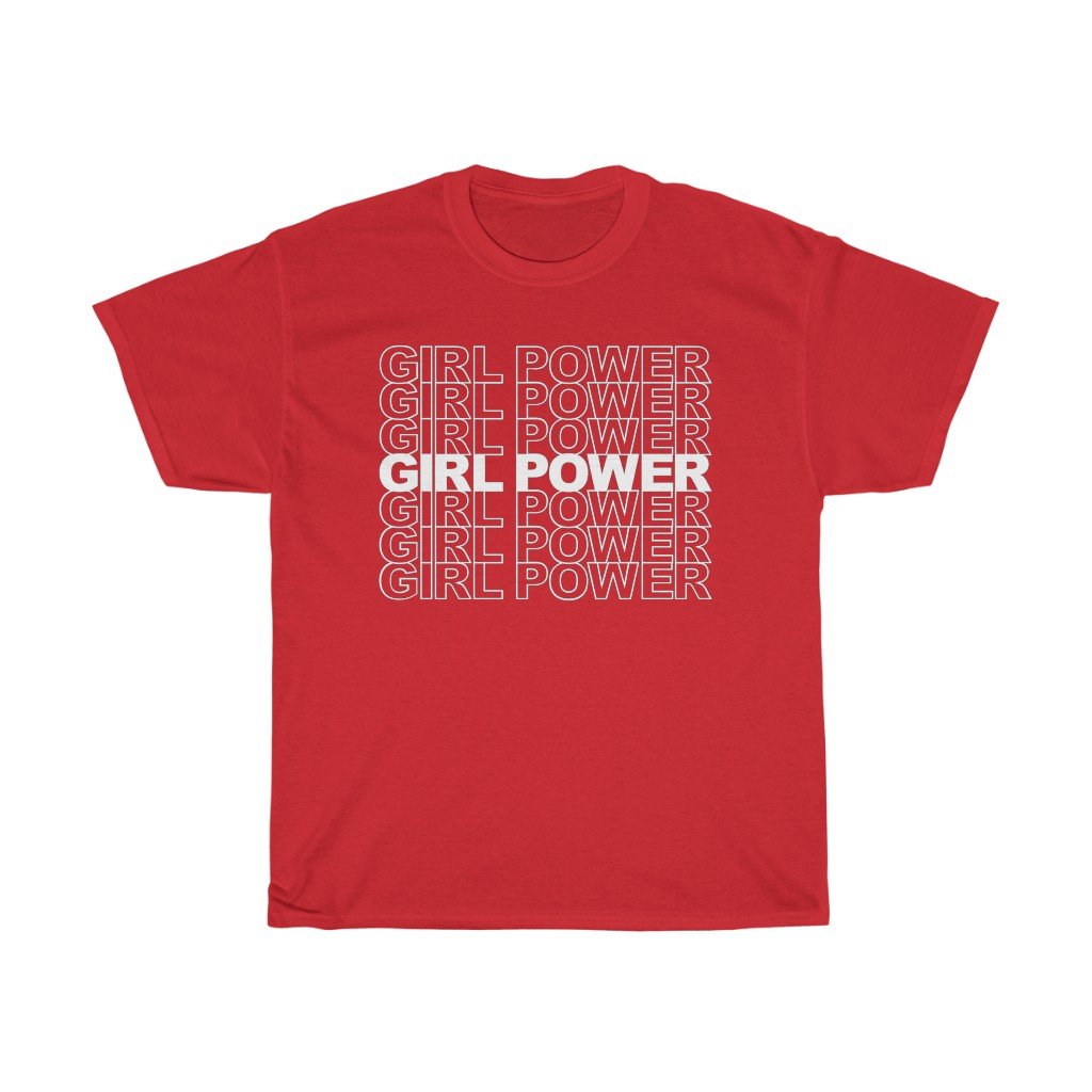 T-Shirt Red / L Girl Power, GRL PWR Shirt, Feminist Shirt, Feminist Tshirt, Feminist T-Shirt, Equal Rights, Inspirational Shirt
