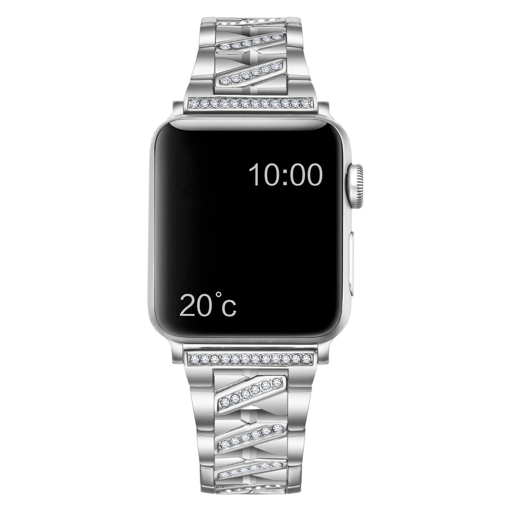 Luxury Diamond Strap for Apple Series 7 6 5 High-Quality Steel Crystal