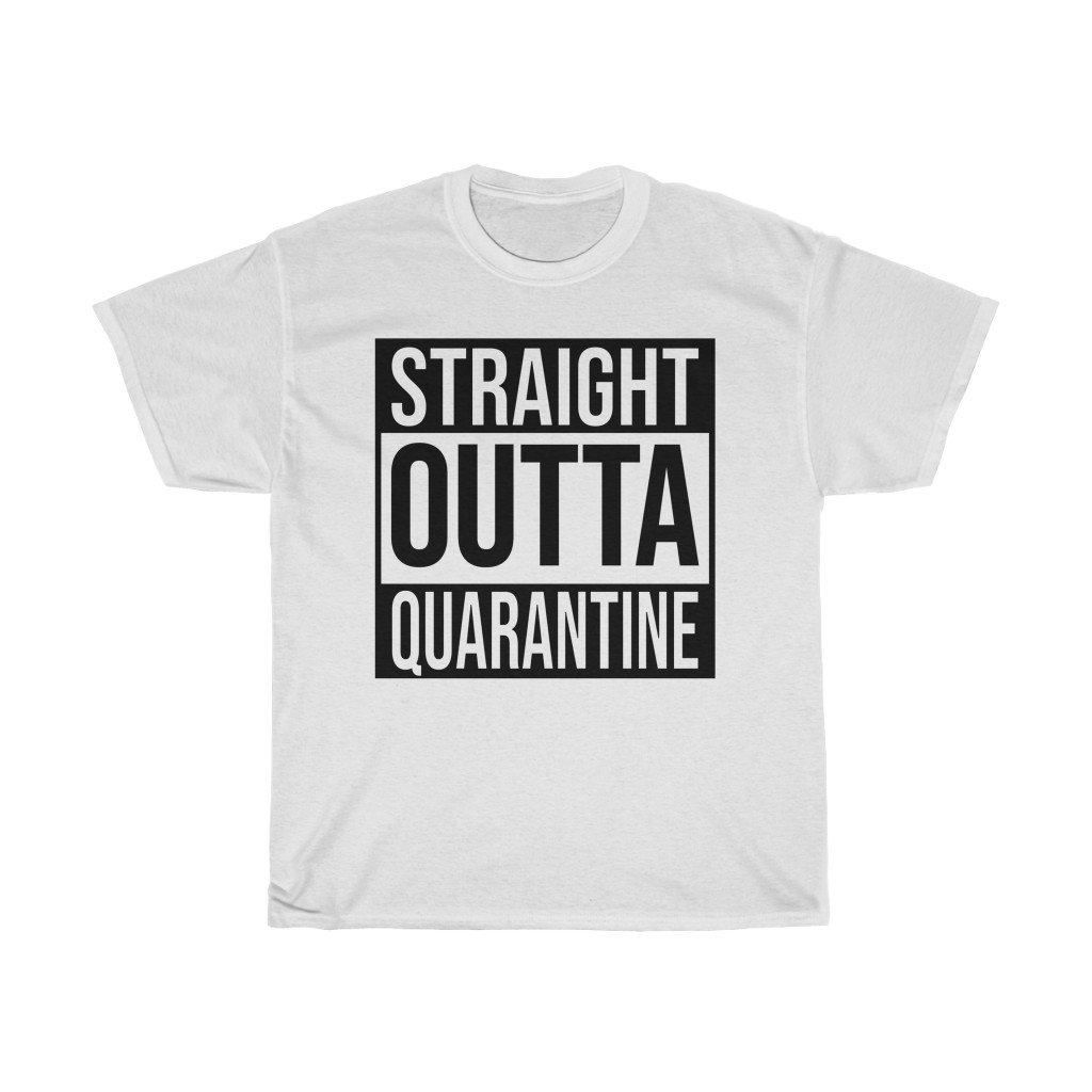 T-Shirt White / S Straight Outta Quarantine Isolation shirt, Straight Outta Quarantine hairstylist 2020 bartender 2020 Class Of 2020 Teacher 2020 T-sirt