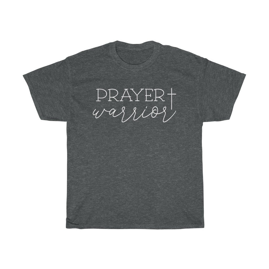 T-Shirt Dark Heather / L Prayer Warrior Shirt - Christian T shirt Fundraiser tee, unisex t-shirt. gift for men and women