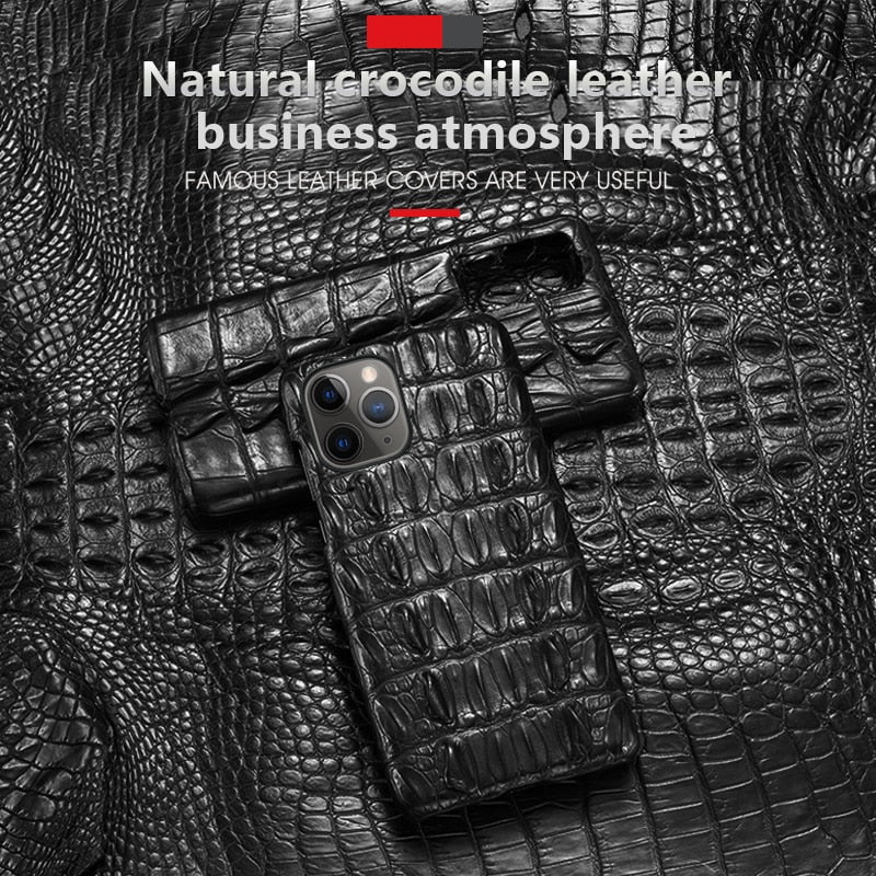 Luxury Universal Crocodile Leather Phone Bag For Samsung/iPhone