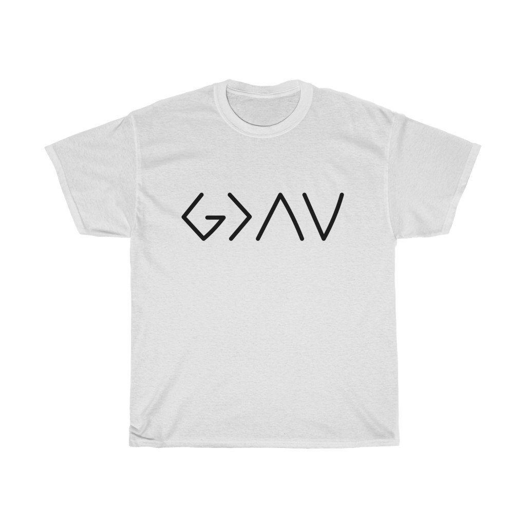 T-Shirt White / S God Is Greater Than The Highs And The Lows women tshirt tops, short sleeve ladies cotton tee shirt  t-shirt, small - large plus size
