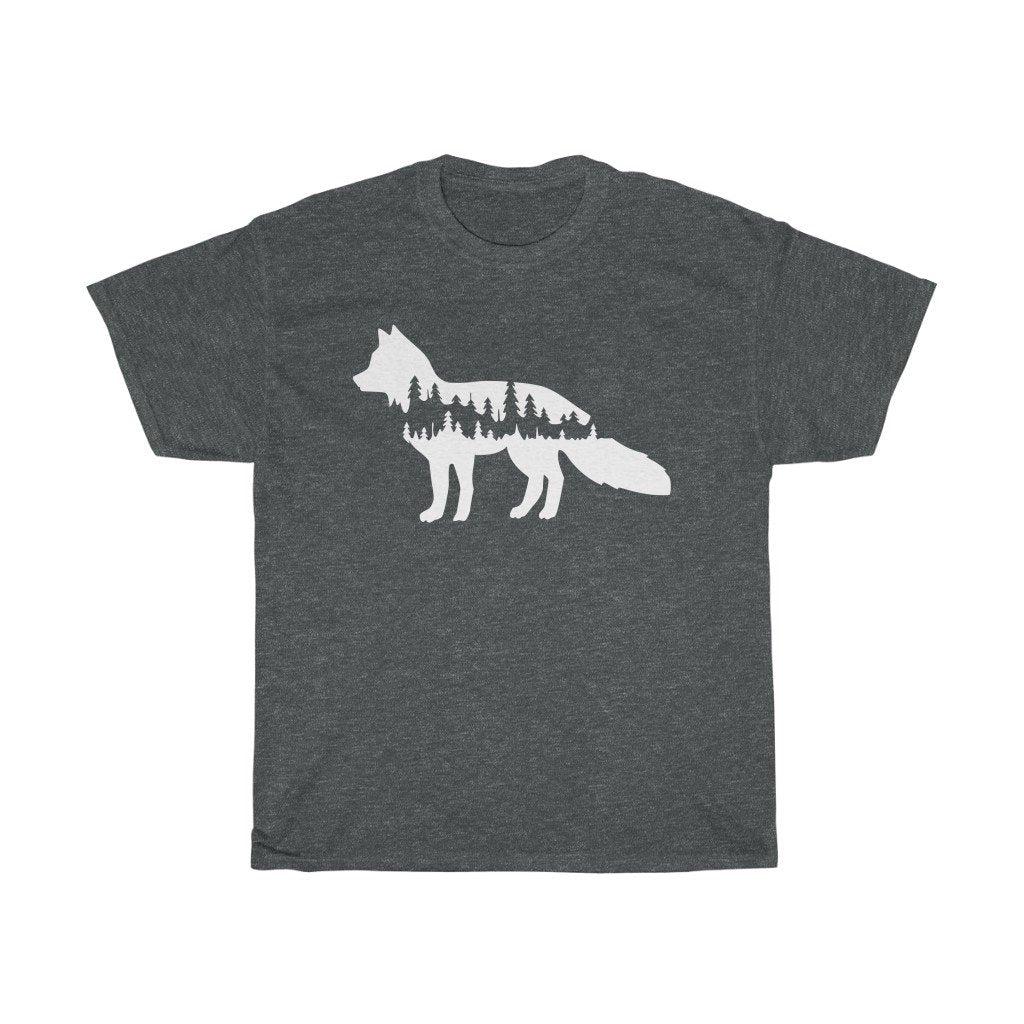 T-Shirt Dark Heather / S Wolf Shadow shirt design, simple plain design animal prints, cute tee for men & women, unisex tee-shirts, plus size shirts