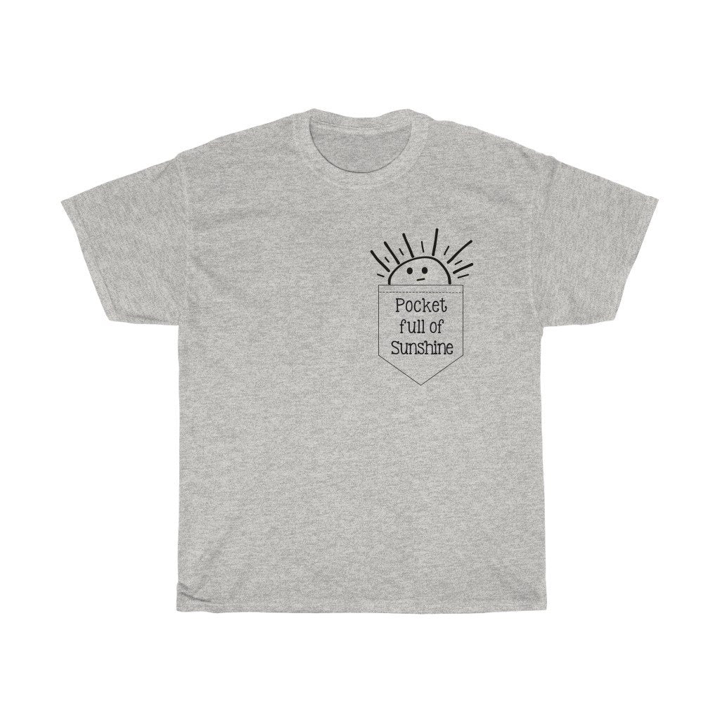 T-Shirt Ash / S Pocket Full Of Sunshine women tshirt tops, short sleeve ladies cotton tee shirt  t-shirt, small - large plus size