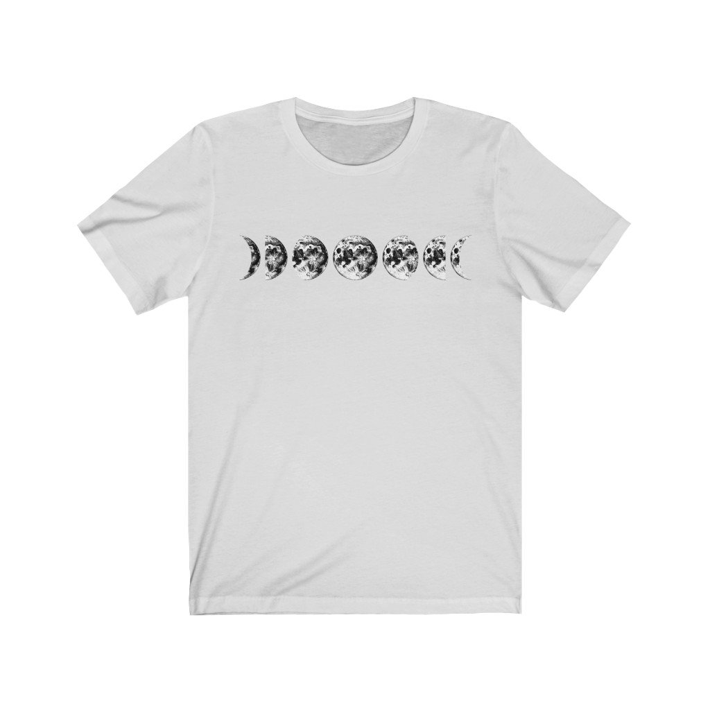 T-Shirt Ash / S Moon Phases Shirt - Moon Shirt - Moon Phases - Unisex