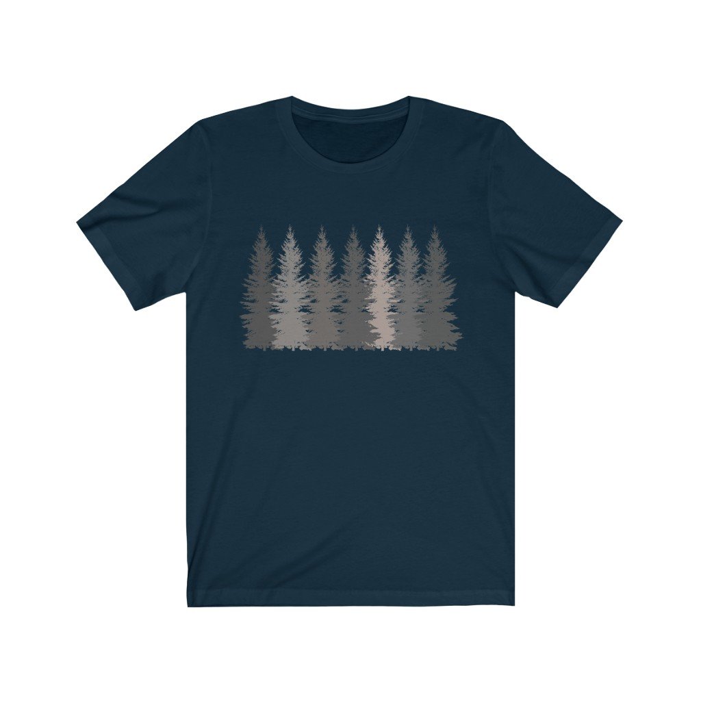 T-Shirt Navy / S Trees t shirt | Men's T-shirt | Nature shirt | Hiking shirt | Graphic Tees | Forest Tshirt