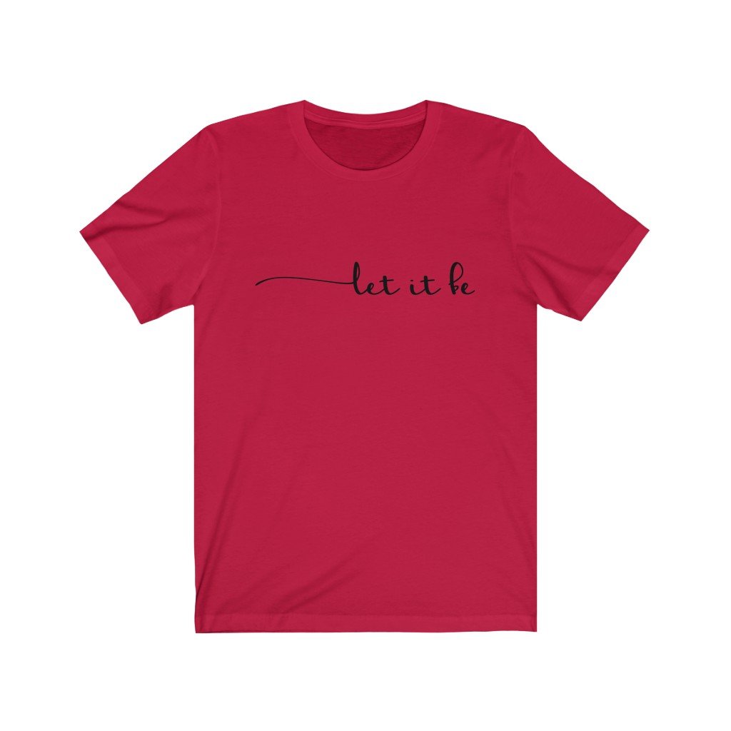 T-Shirt Red / XS Let It Be women tshirt tops, short sleeve ladies cotton tee shirt  t-shirt, small - large plus size
