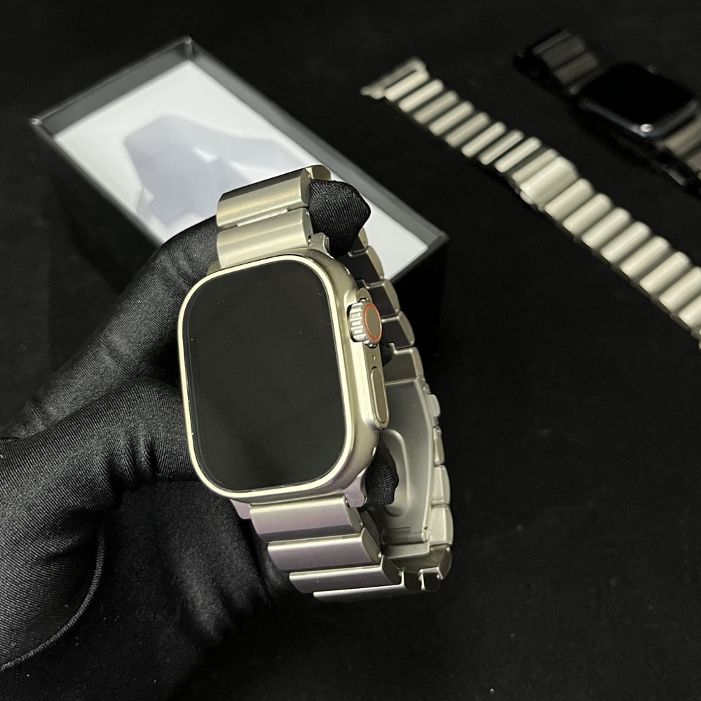 Titanium Strap for Apple Watch Band Ultra 49mm 41mm 45mm Link Bracelet  iWatch Series 8 7 6 5 4 3 SE 42mm 44mm 40mm