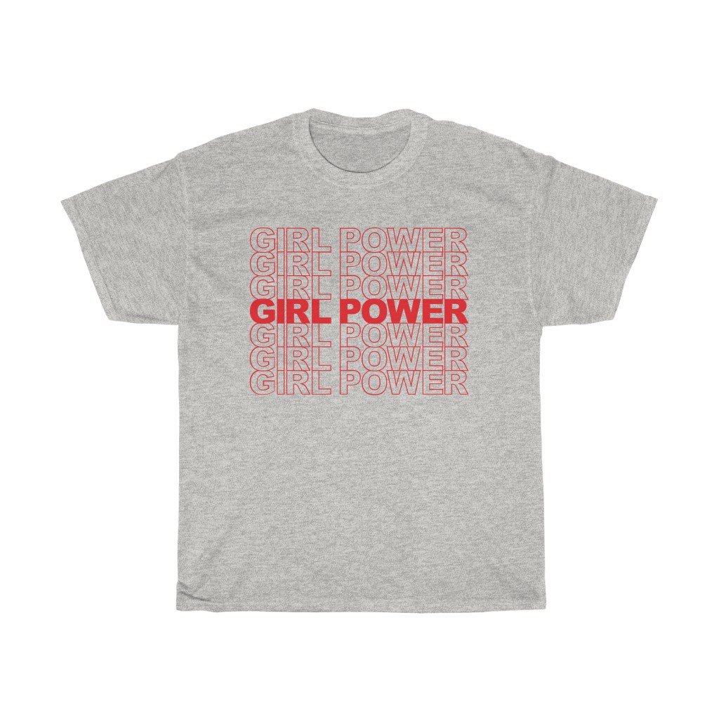 T-Shirt Ash / S Girl Power, GRL PWR Shirt, Feminist Shirt, Feminist Tshirt, Feminist T-Shirt, Equal Rights, Inspirational Shirt