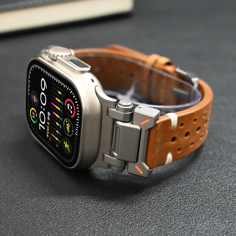 50％ Off  Genuine Leather Band for Apple Watch Ultra 2 49mm
