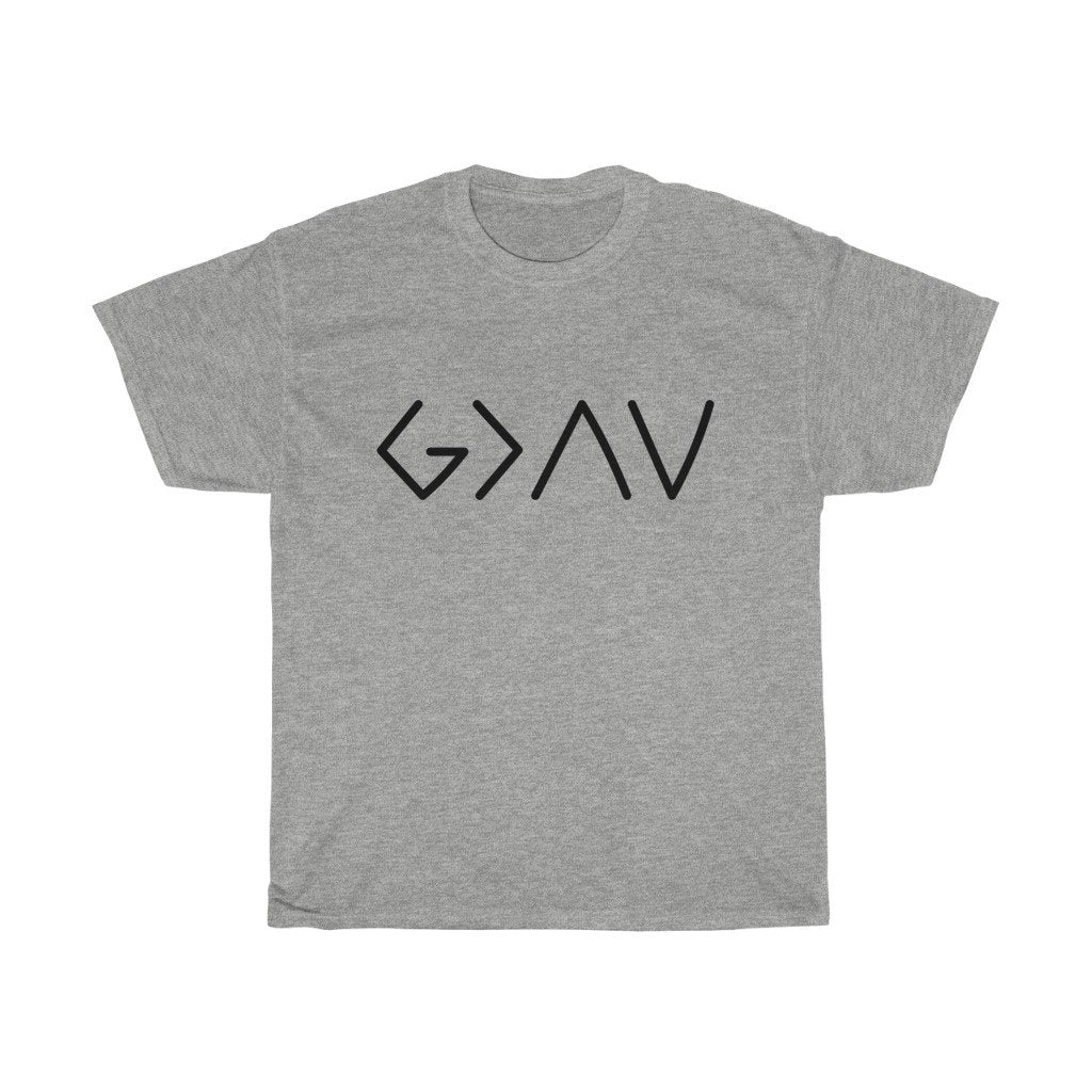 T-Shirt Sport Grey / S God Is Greater Than The Highs And The Lows women tshirt tops, short sleeve ladies cotton tee shirt  t-shirt, small - large plus size
