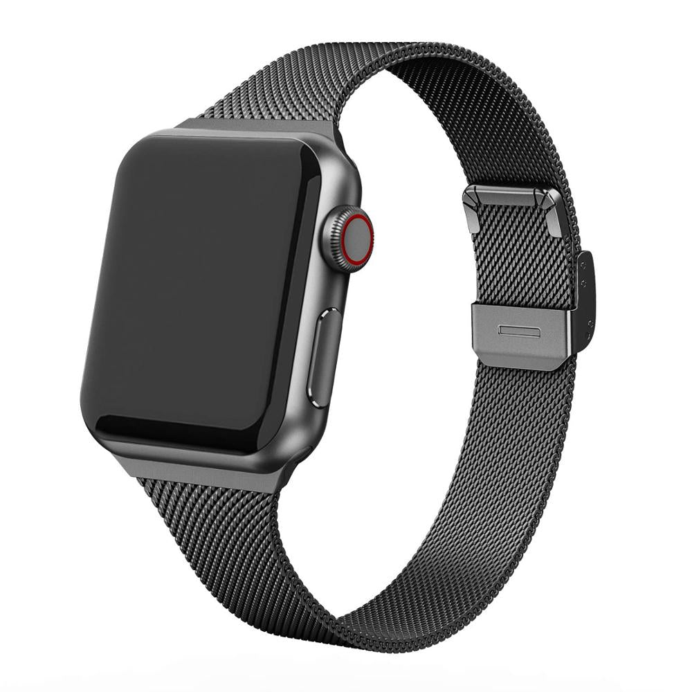 Milanese strap For Apple Watch band 44mm 40mm iWatch band 38mm 42mm Silm watchband bracelet Apple watch series 3 4 5 SE 6 strap